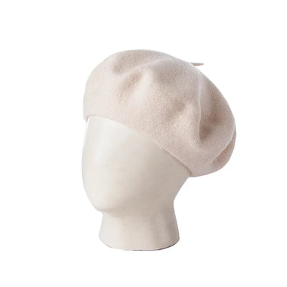 Versailles Wool Beret in Beige
