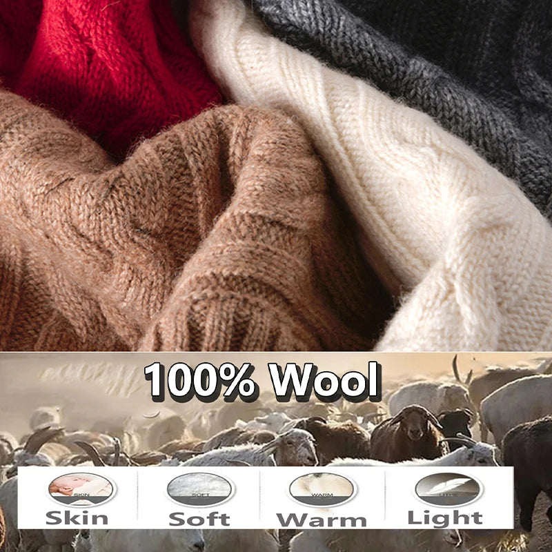 The Cairngorm | 100% Wool Balaclava Hooded Scarf Beanie | Urban Caps NZ