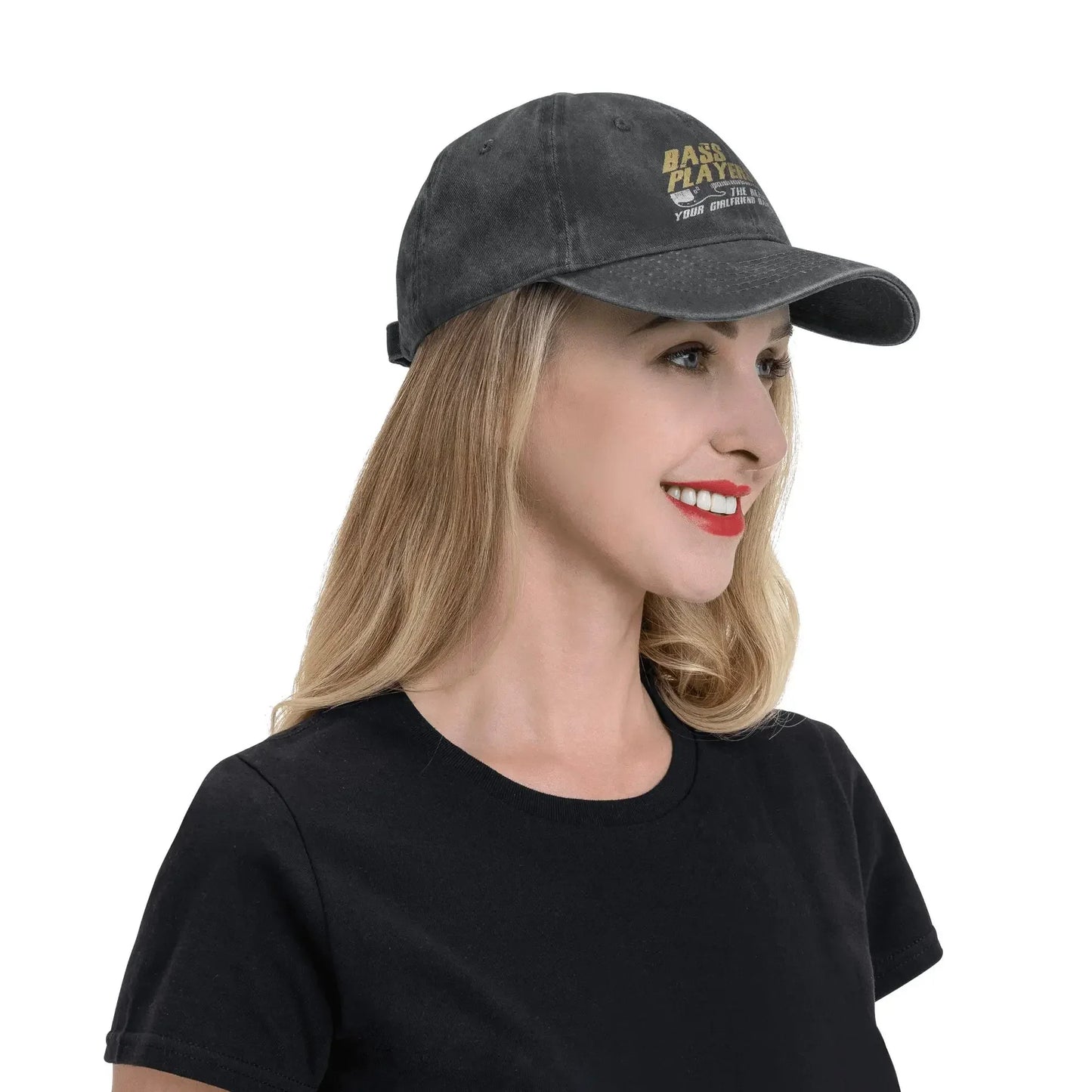 Bass Players Vintage Distressed Baseball Cap – Unisex Adjustable Music Hat