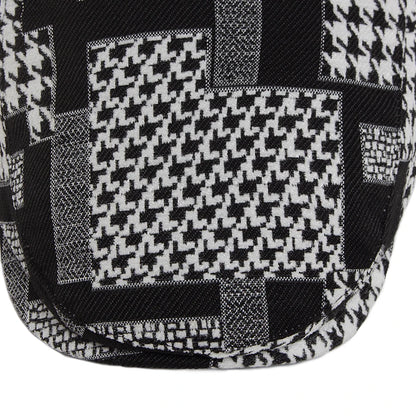 Houndstooth Print Ivy Cap | Classic Country Flat Cap | Urban Caps NZ