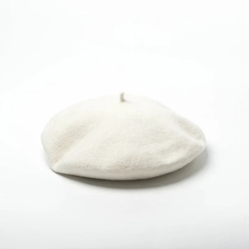 Versailles Wool Beret in White