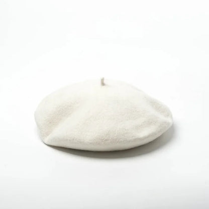 Versailles Wool Beret in White