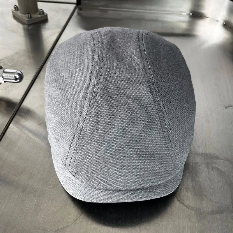 Torino XL Cotton Flat Cap – Extra Large Newsboy Cap for Men & Women (55–65cm)