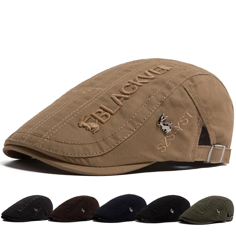 Embroidered Cotton Ivy Cap | Traditional Country Flat Cap | Urban Caps NZ