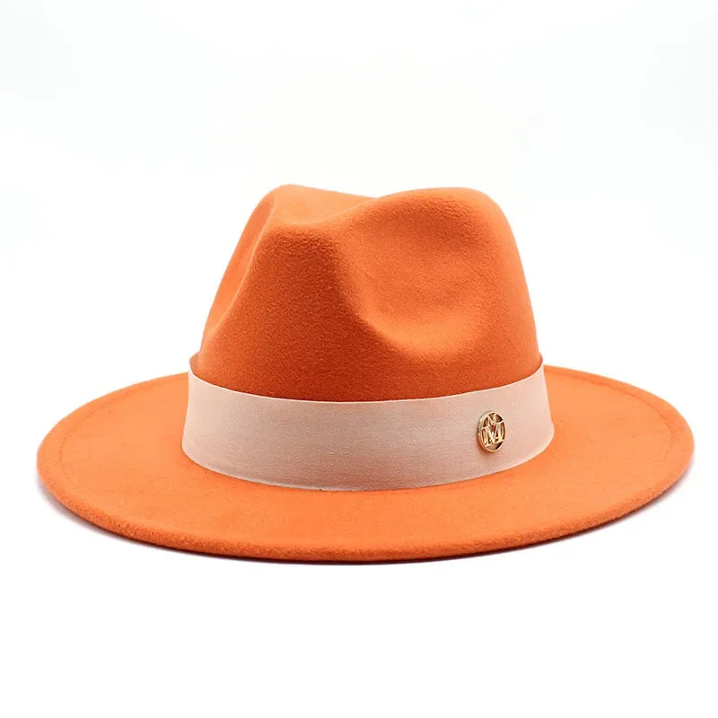 Ascot Formal Fedora in Orange