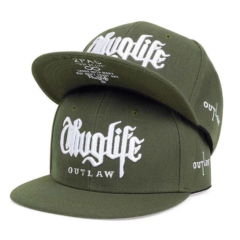 The Ladbroke | Thug Life Embroidery Unisex Snapback Cap | Urban Caps NZ