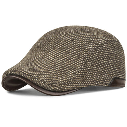 Balmoral Wool-Blend Ivy Cap in Khaki