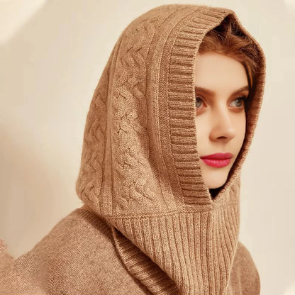The Cairngorm | 100% Wool Balaclava Hooded Scarf Beanie | Urban Caps NZ
