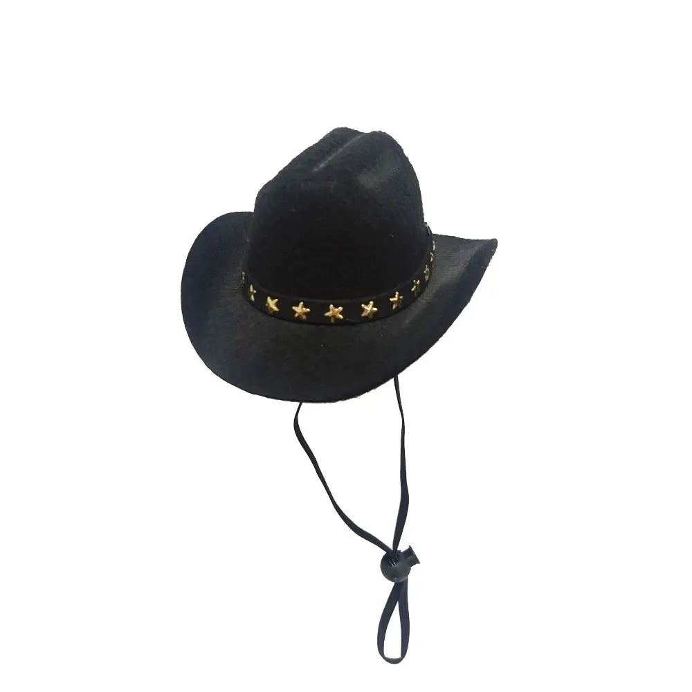 Pet cowboy hat shown in five colours