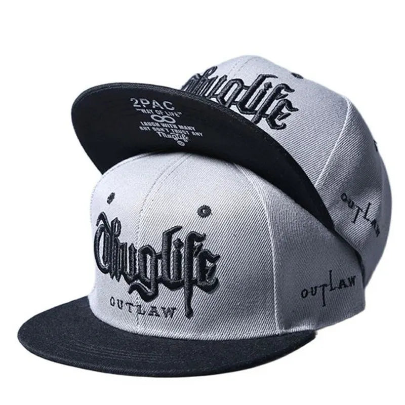 The Ladbroke | Thug Life Embroidery Unisex Snapback Cap | Urban Caps NZ