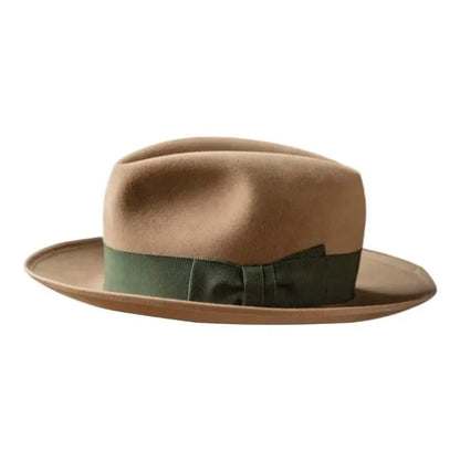 Premium 100% Wool Chicano Lowrider Hat – Feather Band Wide Brim Fedora