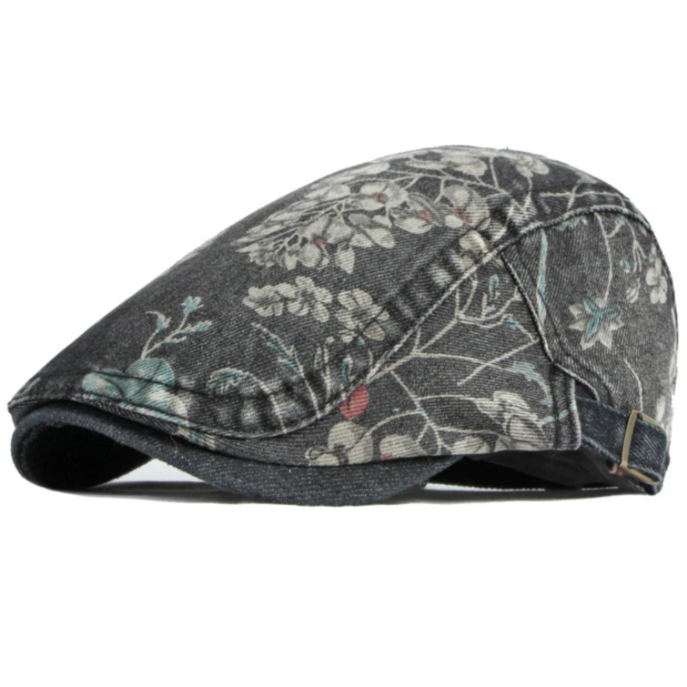 Rochester Floral Artist Beret in Black