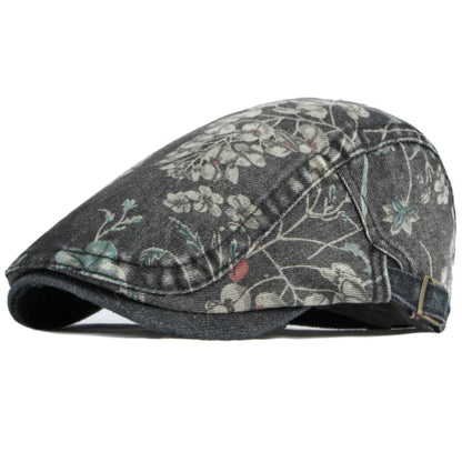 Rochester Floral Artist Beret in Black