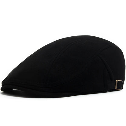 Faux Suede Side Buckle Ivy Cap | Retro Winter Flat Cap | Urban Caps NZ