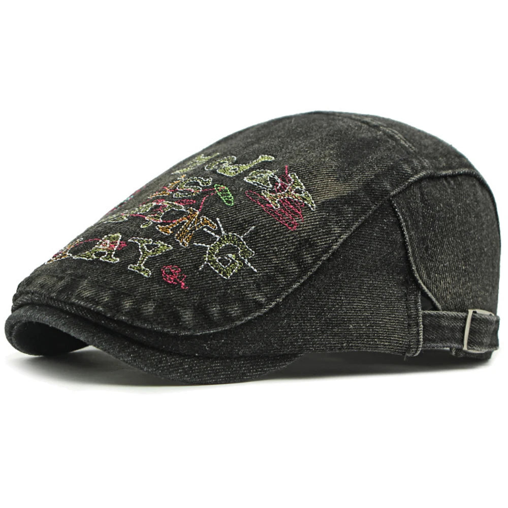 Nottingham Geometric Artist Beret in Black