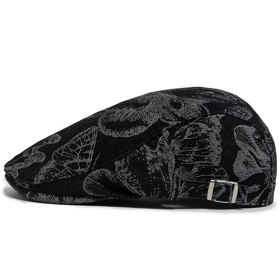 Floral Print Cotton Ivy Cap | Single Layer Flat Hat | Urban Caps NZ