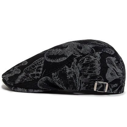 Floral Print Cotton Ivy Cap | Single Layer Flat Hat | Urban Caps NZ