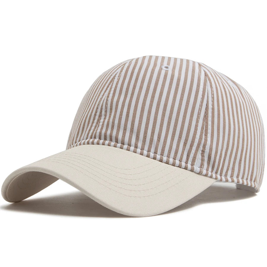 Striped Soft Dad Hat | Casual Baseball Cap | Urban Caps NZ