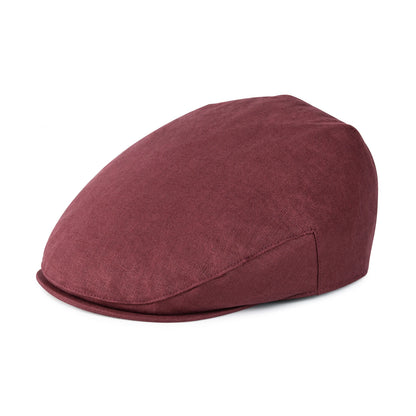 The Como | Herringbone Linen Newsboy Flat Cap | Urban Caps NZ