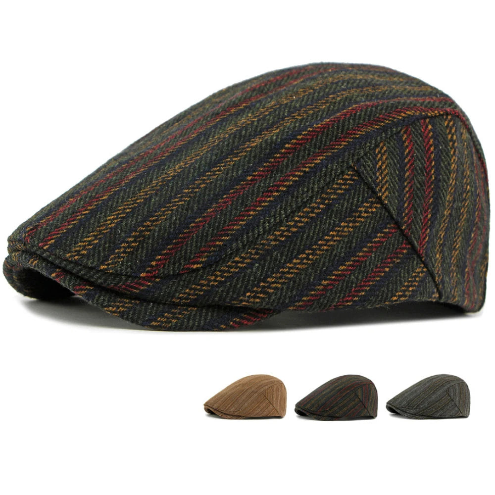 Cannes Striped Wool Ivy Cap