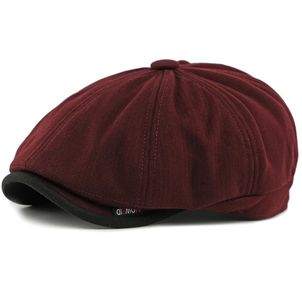 Conwy Wool Artist Beret in Burgundy