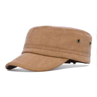The Garrison | Cotton Twill Vintage Military Flat Cap | Urban Caps NZ