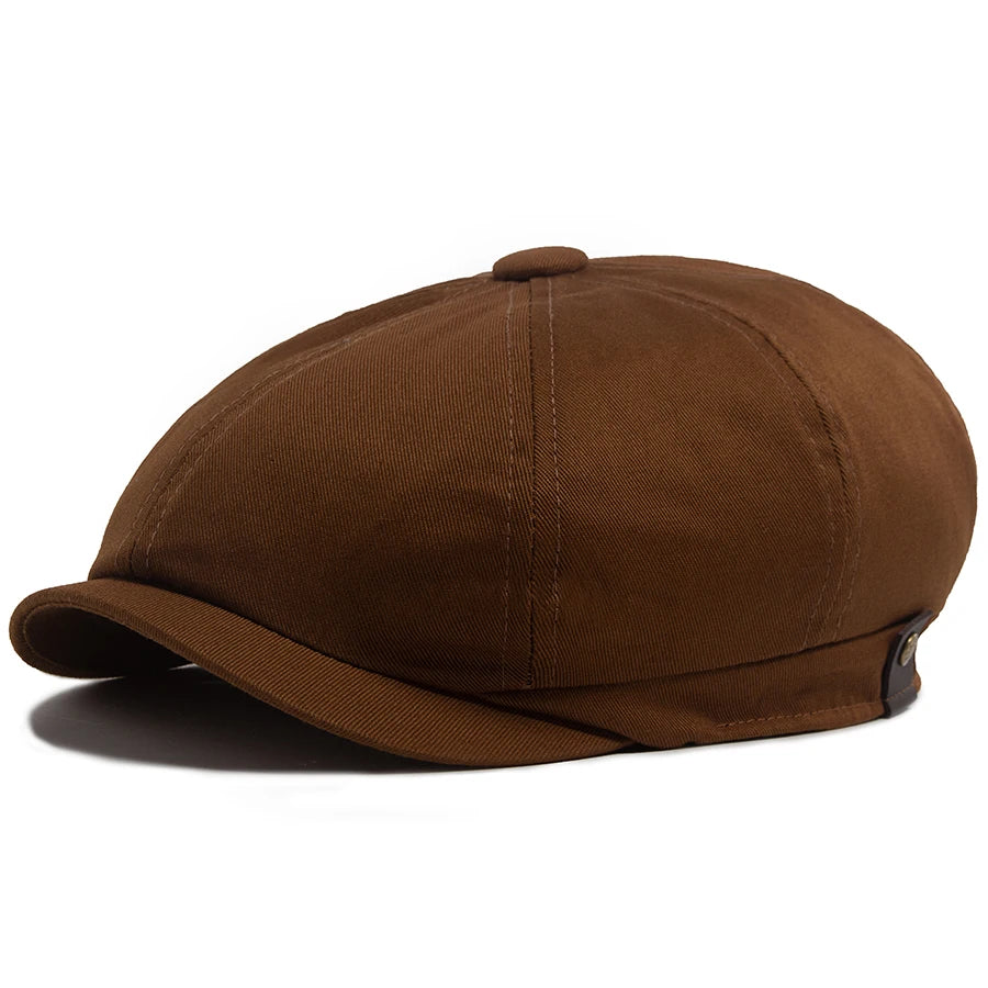 Soft Top Cotton Newsboy Cap | Gentleman's Octagonal Cap | Urban Caps NZ