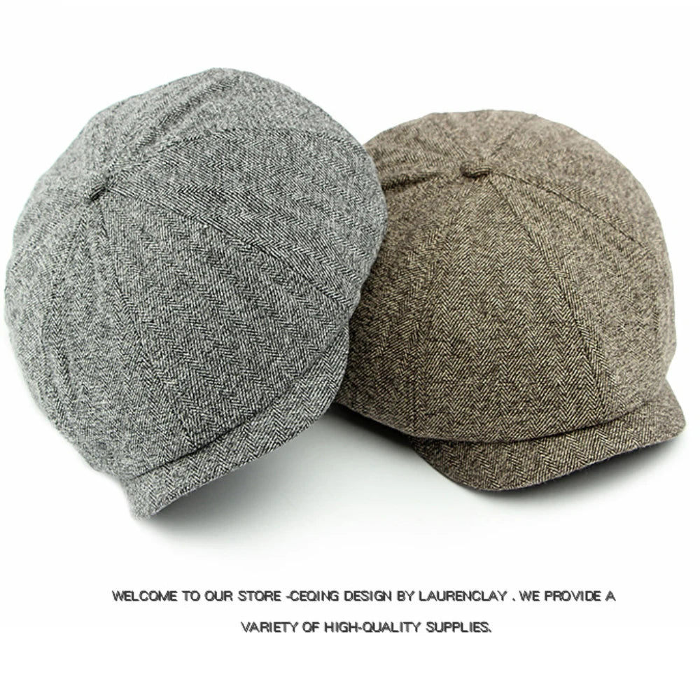 Bordeaux Striped Octagonal Beret
