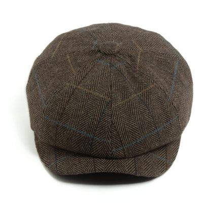 Herringbone Wool Newsboy Cap | British Heritage Cap | Urban Caps NZ