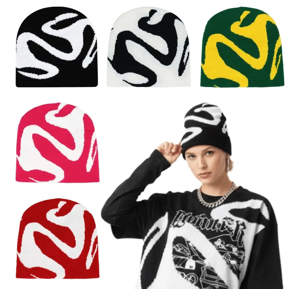 The Windermere | Neutral Jacquard Knitted Pullover Beanie | Urban Caps NZ