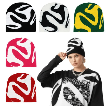 The Windermere | Neutral Jacquard Knitted Pullover Beanie | Urban Caps NZ