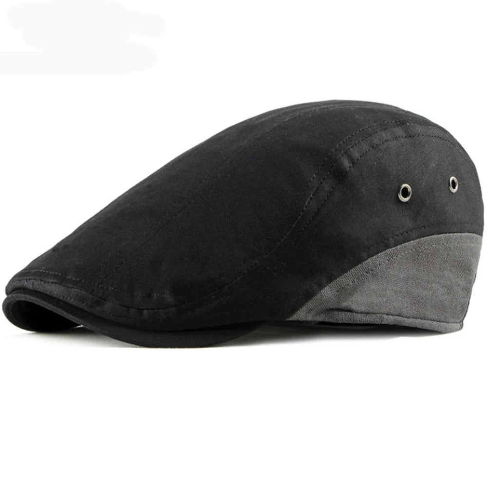 Bolton Patchwork Beret in Black
