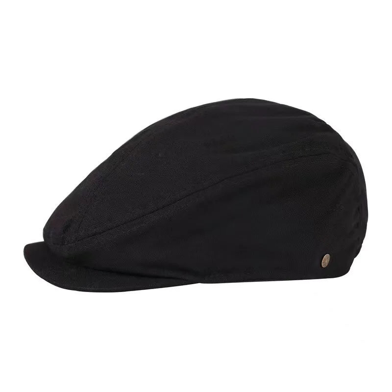 Torino XL Cotton Flat Cap – Extra Large Newsboy Cap for Men & Women (55–65cm)