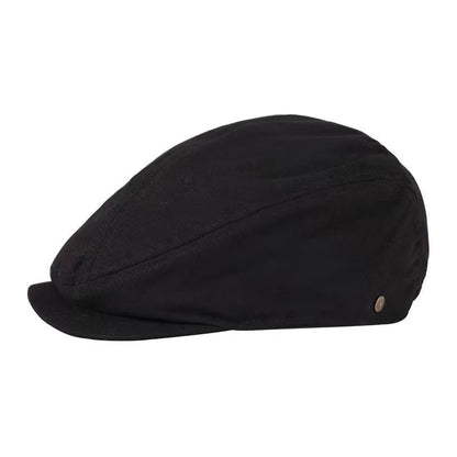 Torino XL Cotton Flat Cap – Extra Large Newsboy Cap for Men & Women (55–65cm)