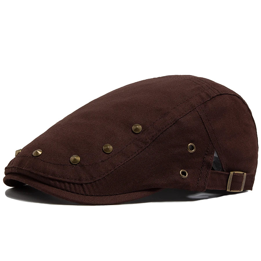 Solid Cotton Rivet Ivy Cap | Modern Country Flat Cap | Urban Caps NZ