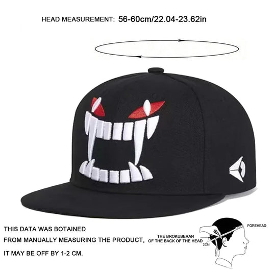 The Shoreditch | Demon Embroidery Unisex Snapback Cap | Urban Caps NZ