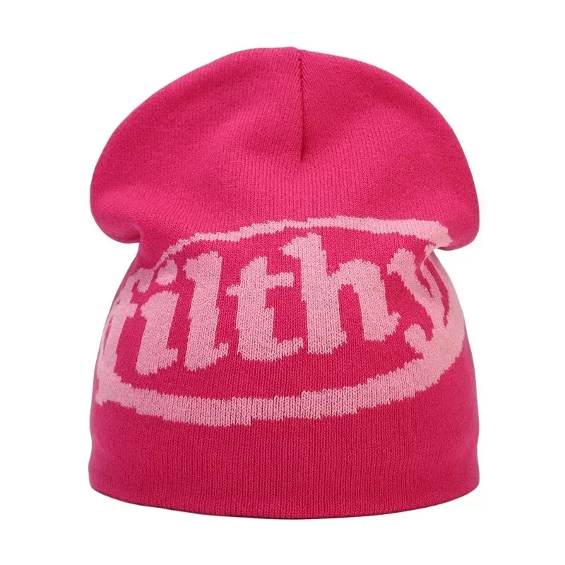 The Skullcap | Y2K Letter Knitted Hip Hop Beanie | Urban Caps NZ