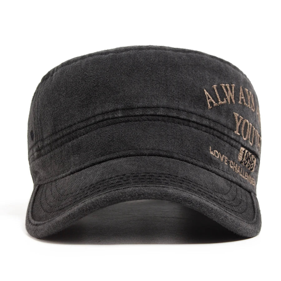 Retro Embroidered Cotton Military Cap | Outdoor Army Cap | Urban Caps NZ
