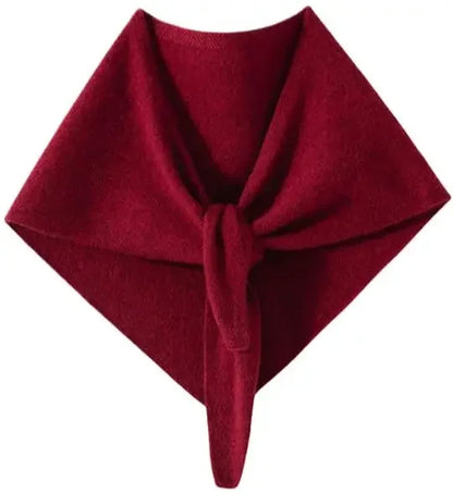 Chelsea Cashmere Knit Scarf in Burgundy
