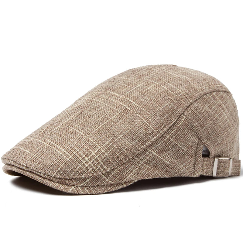 Classic Linen Duckbill Ivy Cap | Summer Flat Cap | Urban Caps NZ