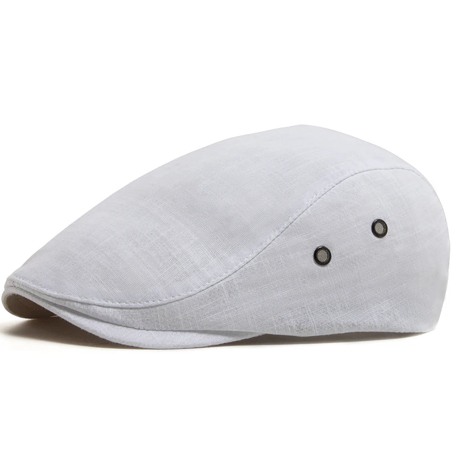 Breathable Linen Ivy Cap | Milan Driving Flat Cap | Urban Caps NZ