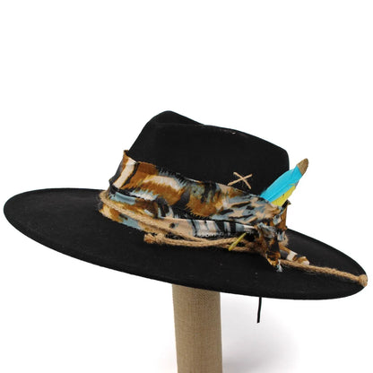 Harlem Wool Felt Jazz Fedora in Black