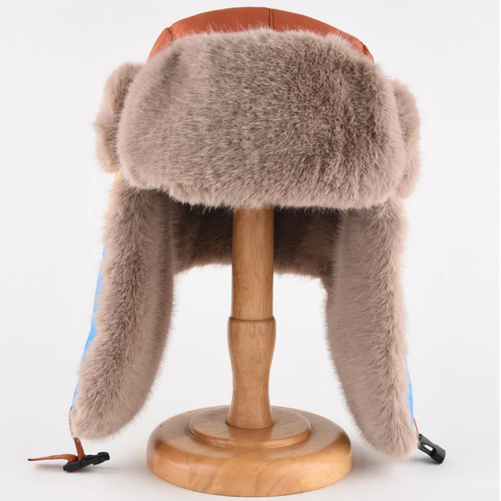 Yakutia Patchwork Fur Trapper Hat