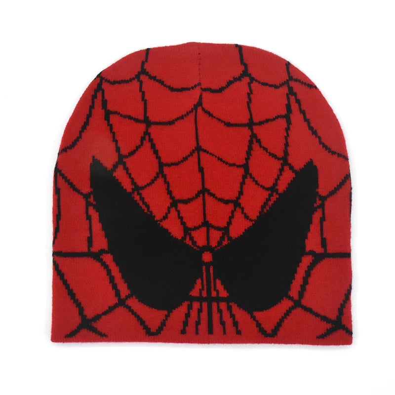 The Arachne | Gothic Spider Pattern Wool Knitted Beanie | Urban Caps NZ