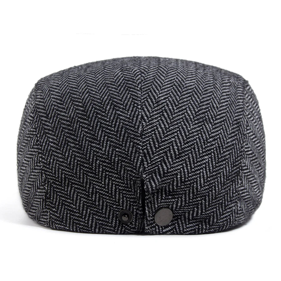 Striped Herringbone Ivy Cap | Highland Outdoor Flat Cap | Urban Caps NZ