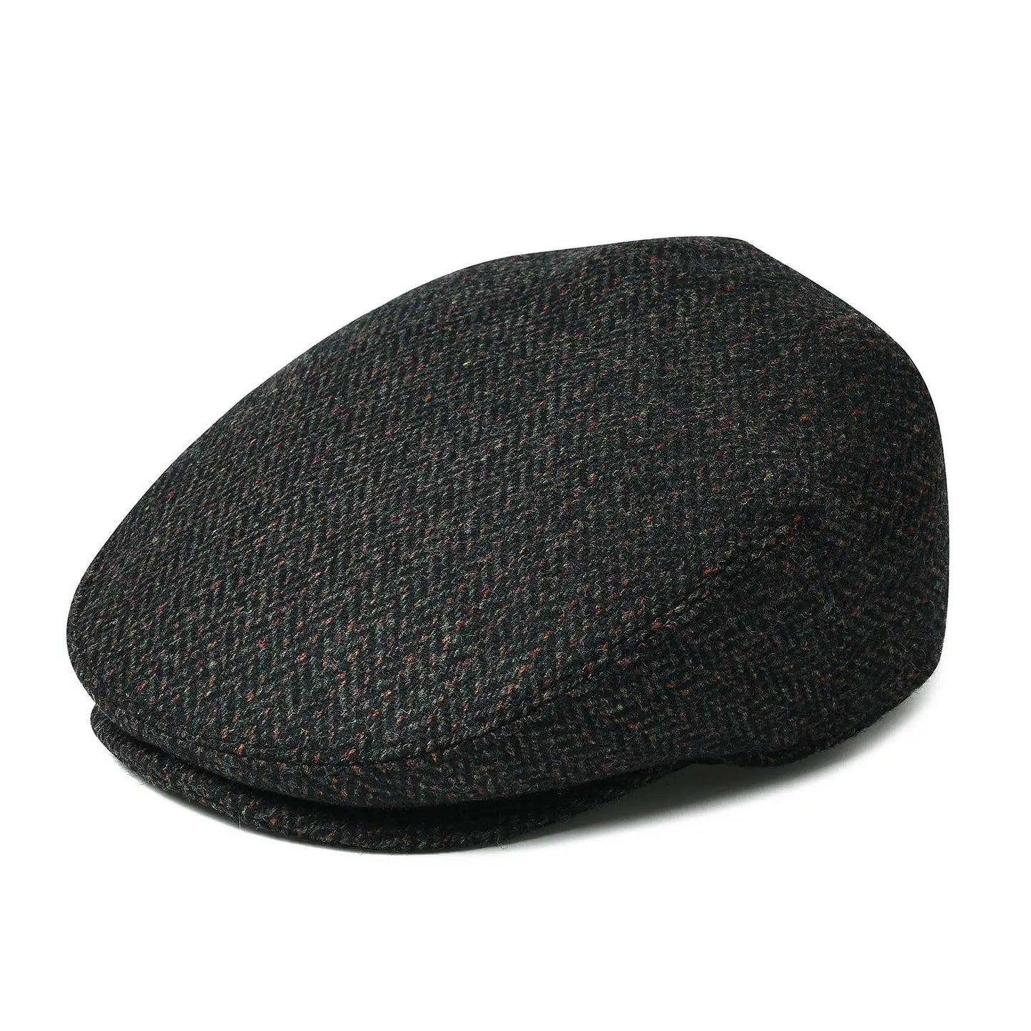 The Gleneagles | Men's Herringbone Wool Blend Driving Flat Cap | Urban Caps NZ