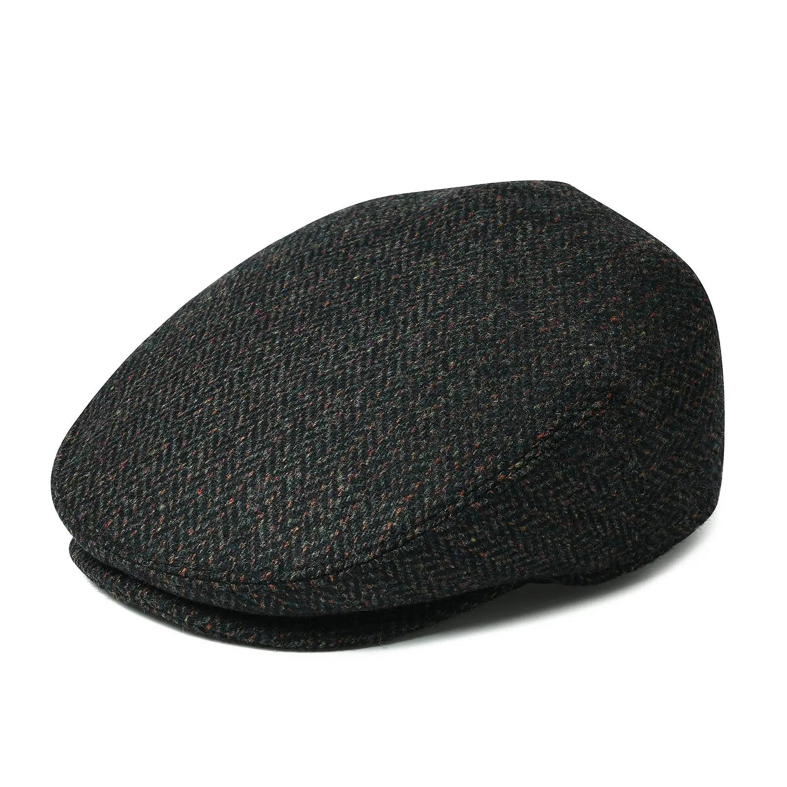 The Gleneagles | Men's Herringbone Wool Blend Driving Flat Cap | Urban Caps NZ