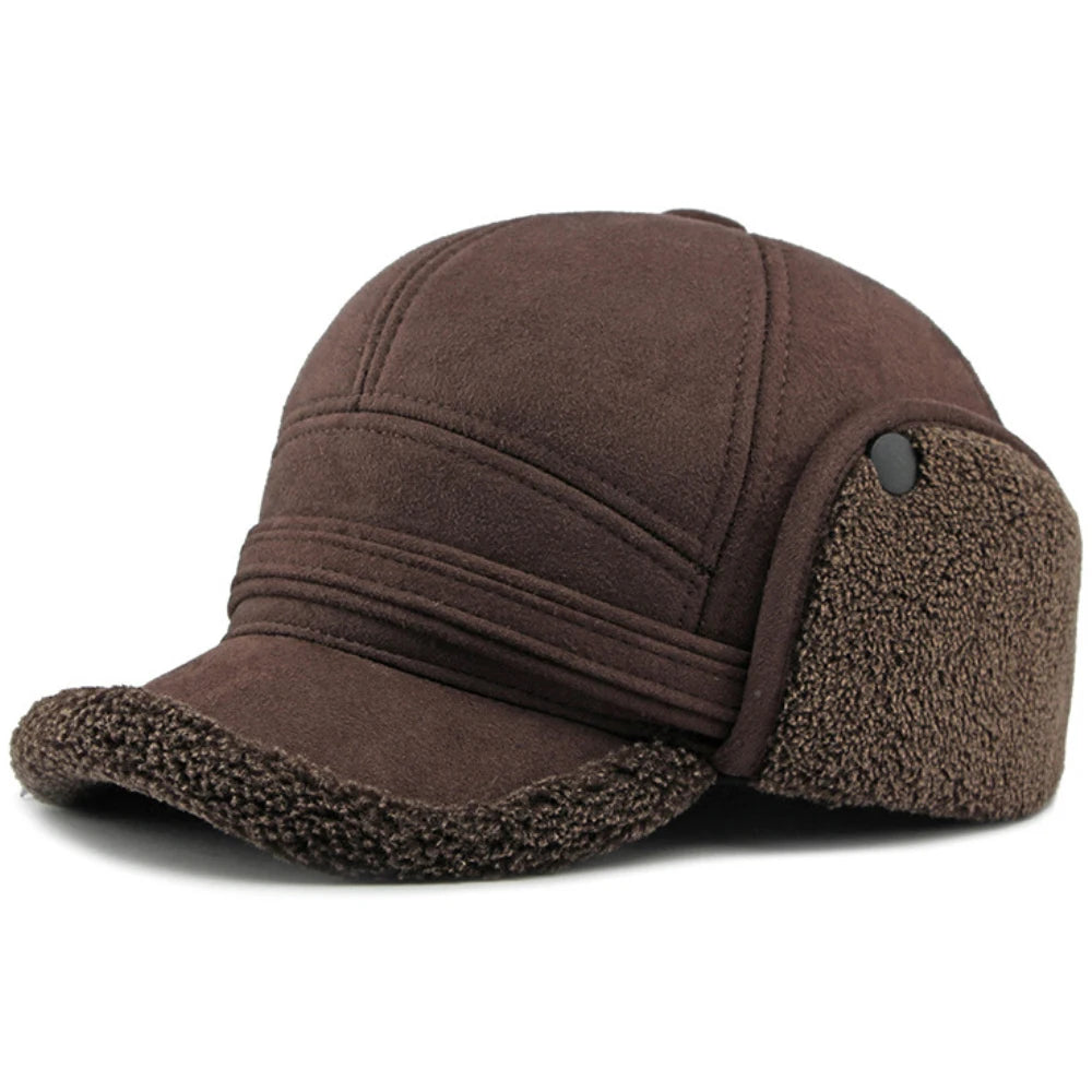 Kilburn Suede Baseball Cap in Coffee