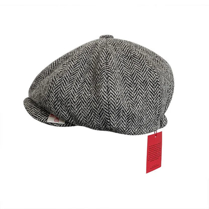 Premium Harris Tweed Octagonal Newsboy Cap – 100% Pure Wool Heritage Collection | Urban Caps