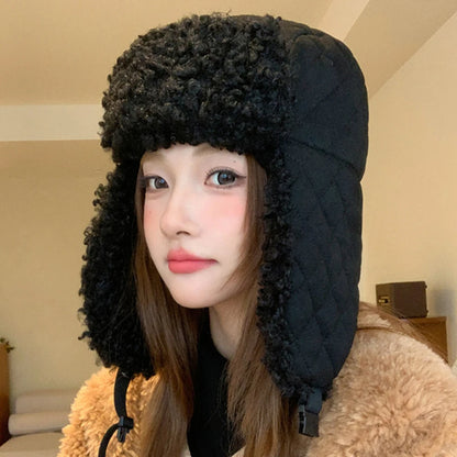 Tundra Fleece-Lined Trapper Hat in Black